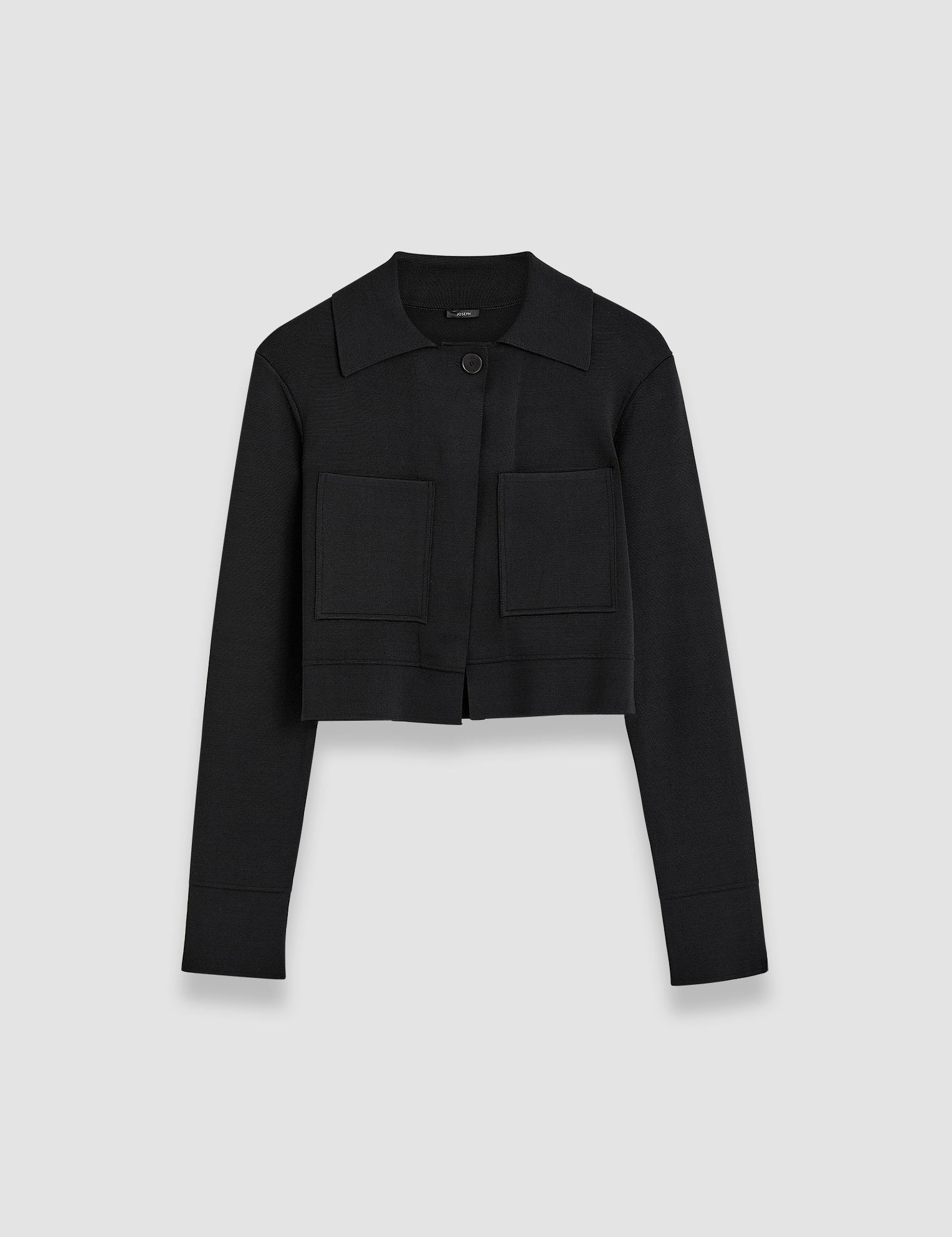 Black Milano Knit Stretch Zip Jacket - Joseph