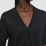 Black Superfine Cotton Silk Cardigan - Joseph