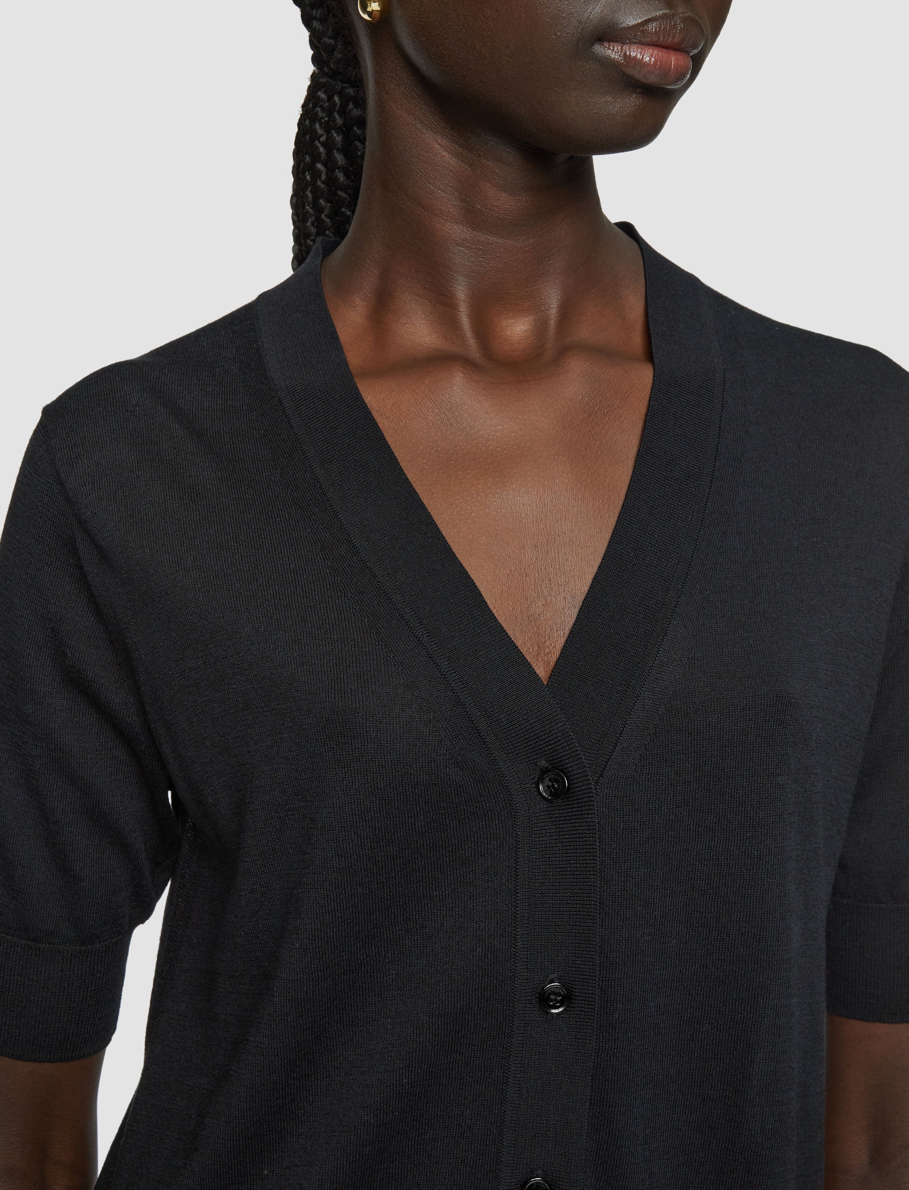 black-superfine-cotton-silk-cardigan-JOSEPH