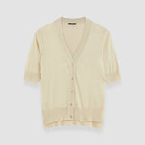 Beige Superfine Cotton Silk Cardigan - Joseph