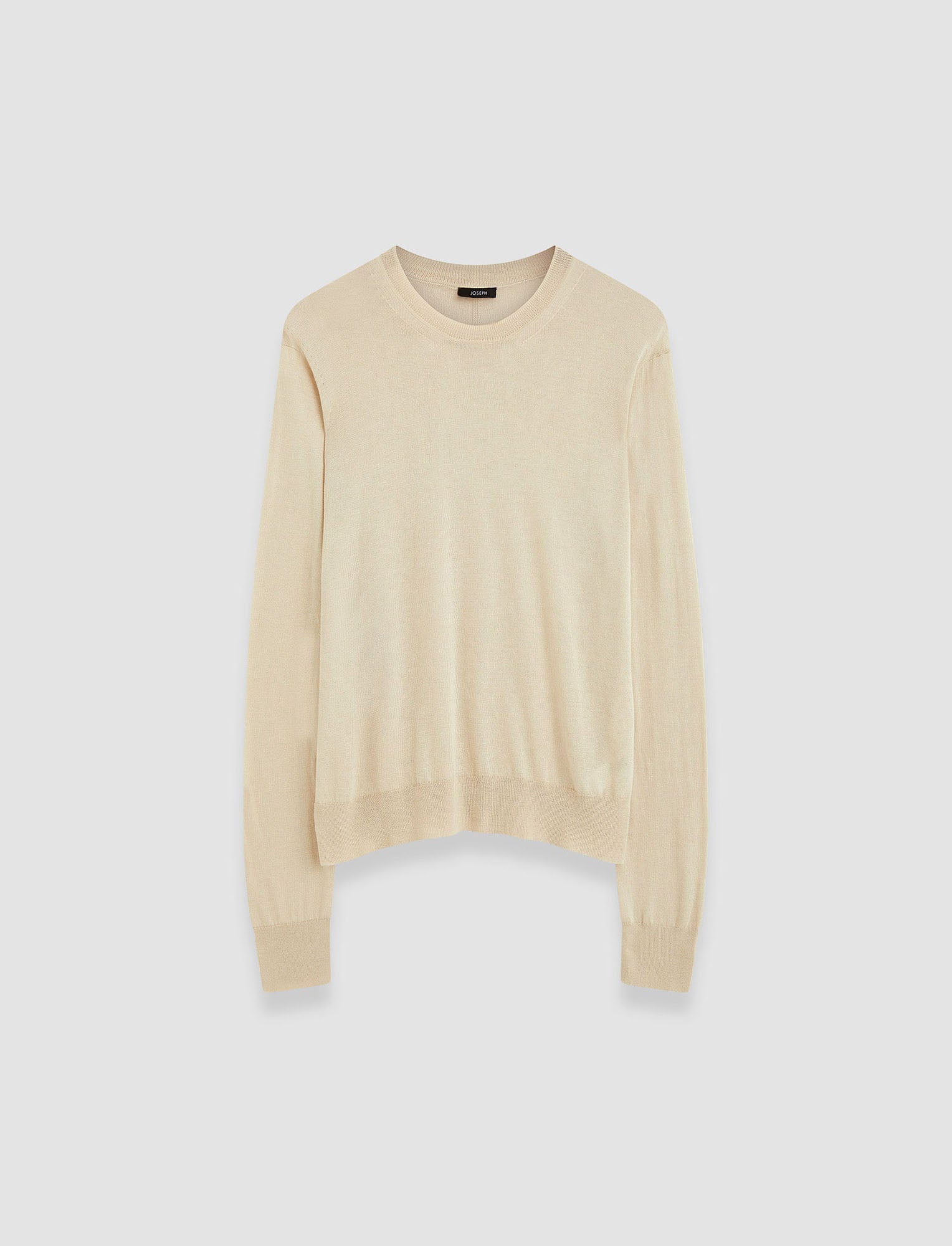 beige-superfine-cotton-silk-round-neck-jumper-JOSEPH