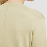 Beige Superfine Cotton Silk Round Neck Jumper - Joseph