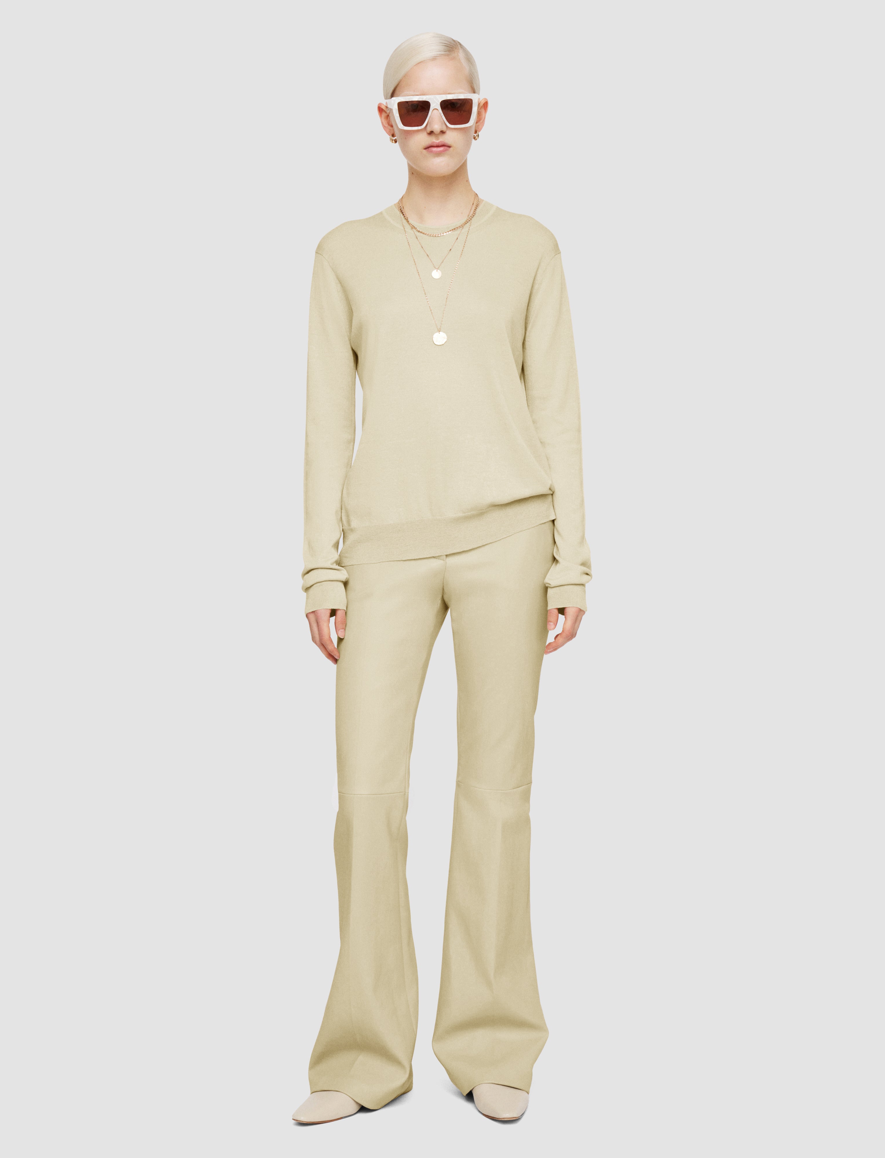 beige-superfine-cotton-silk-round-neck-jumper-JOSEPH