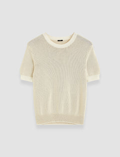 Beige Micro Stripe Knit Top - Joseph