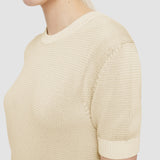 Beige Micro Stripe Knit Top - Joseph