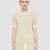 Beige Micro Stripe Knit Top - Joseph