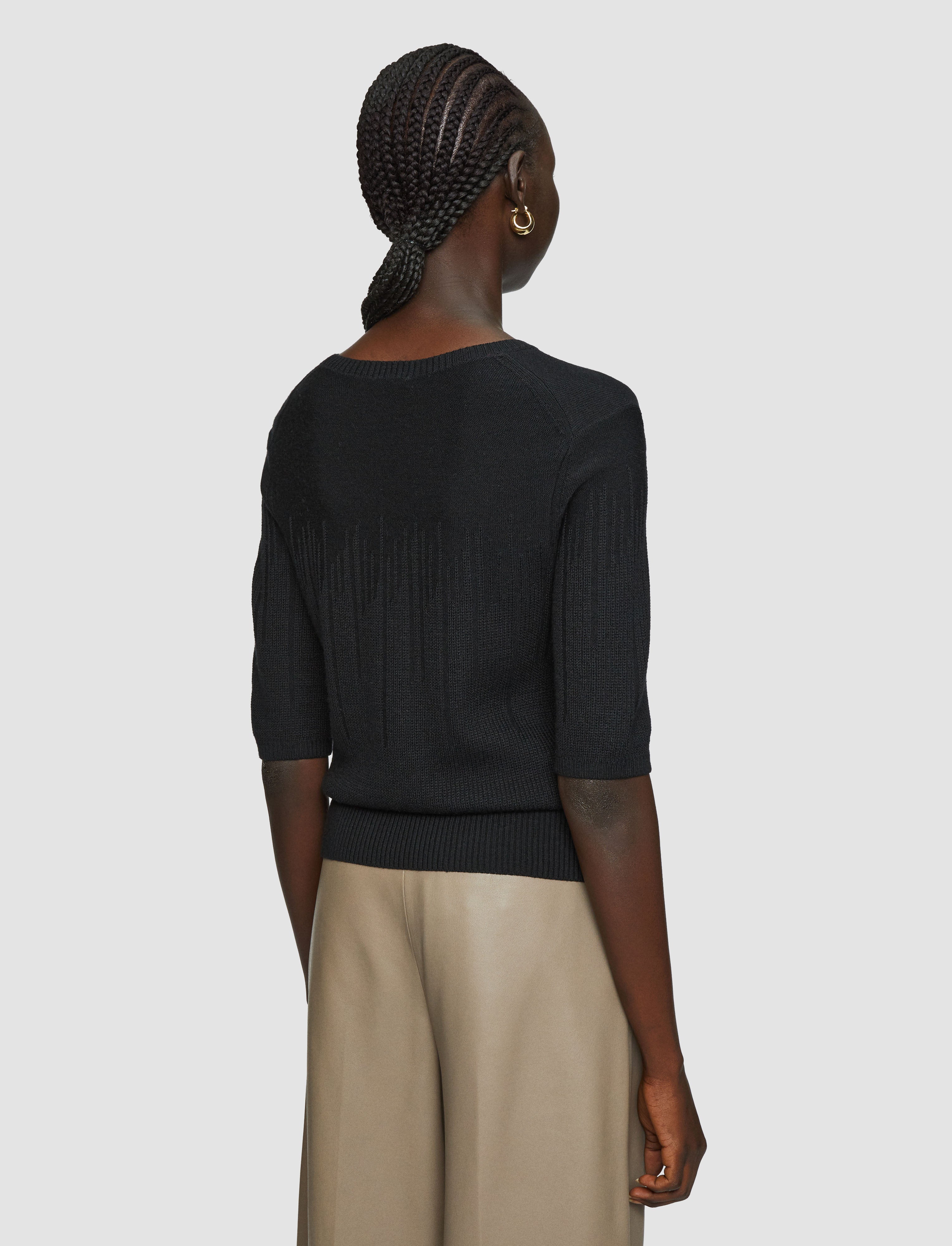 black-gradient-stitch-round-neck-top-JOSEPH