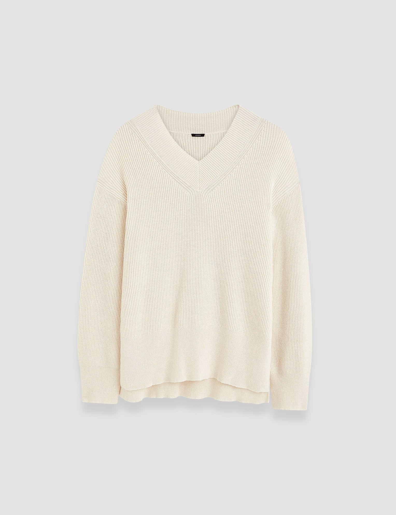 White Linen Blend Knit Jumper - Joseph