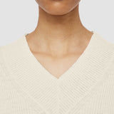 White Linen Blend Knit Jumper - Joseph