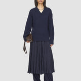 Blue Linen Blend Knit Jumper - Joseph