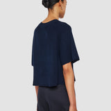 Blue Linen Blend Knit Top - Joseph