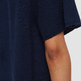 Blue Linen Blend Knit Top - Joseph