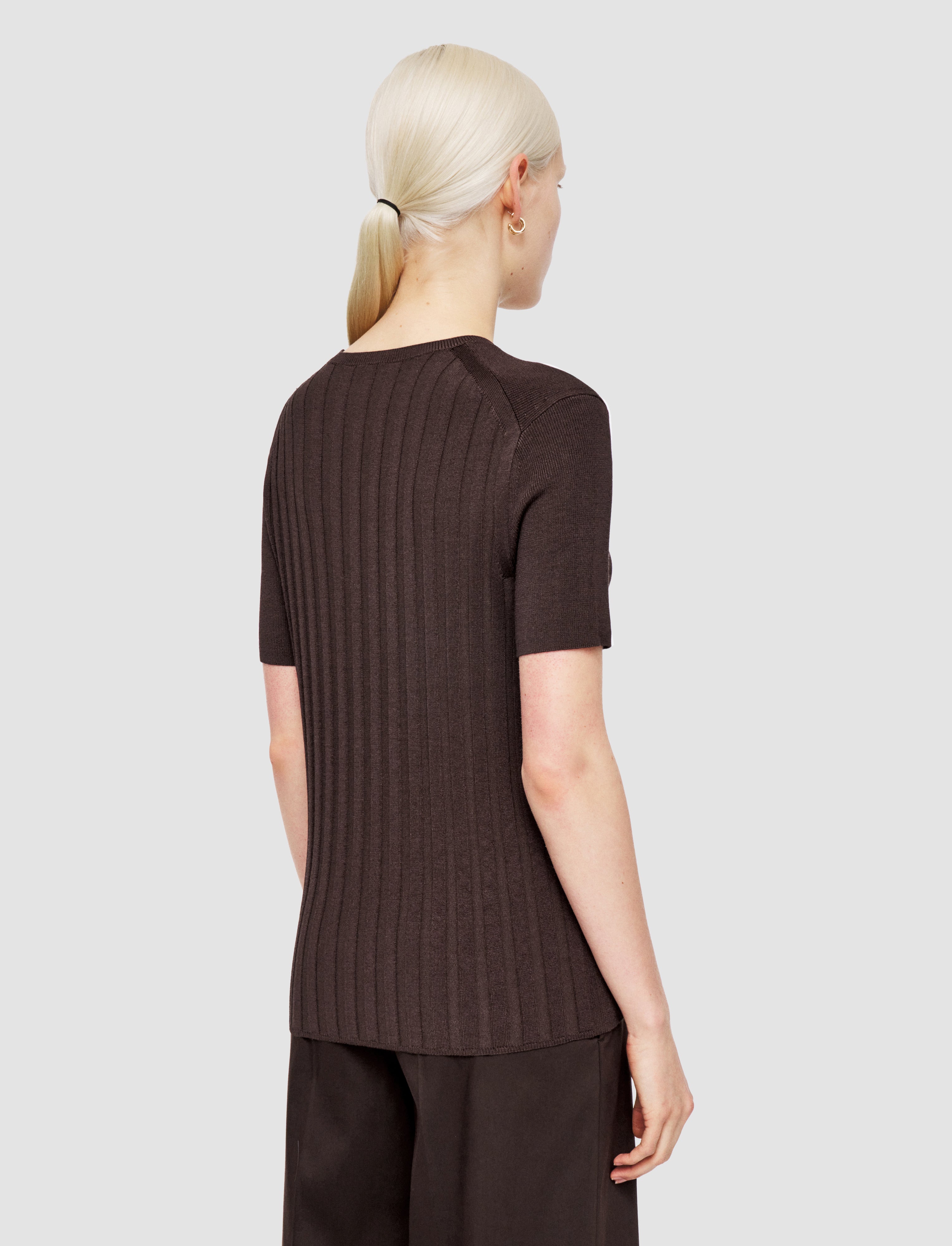 brown-satiny-rib-knit-top-JOSEPH