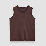 Brown Comfort Cotton Tank Top - Joseph