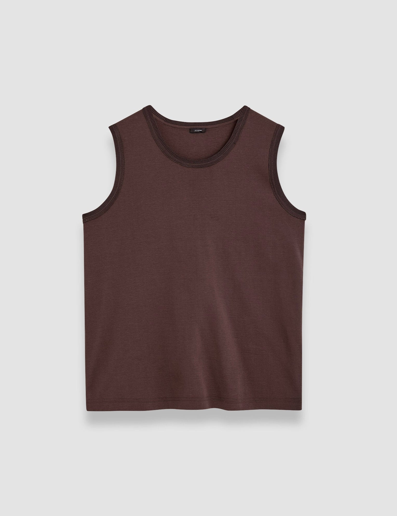 Brown Comfort Cotton Tank Top - Joseph