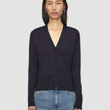 Blue Jersey Habotai Silk Cardigan - Joseph