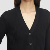 Black Gradient Stitch Cardigan - Joseph