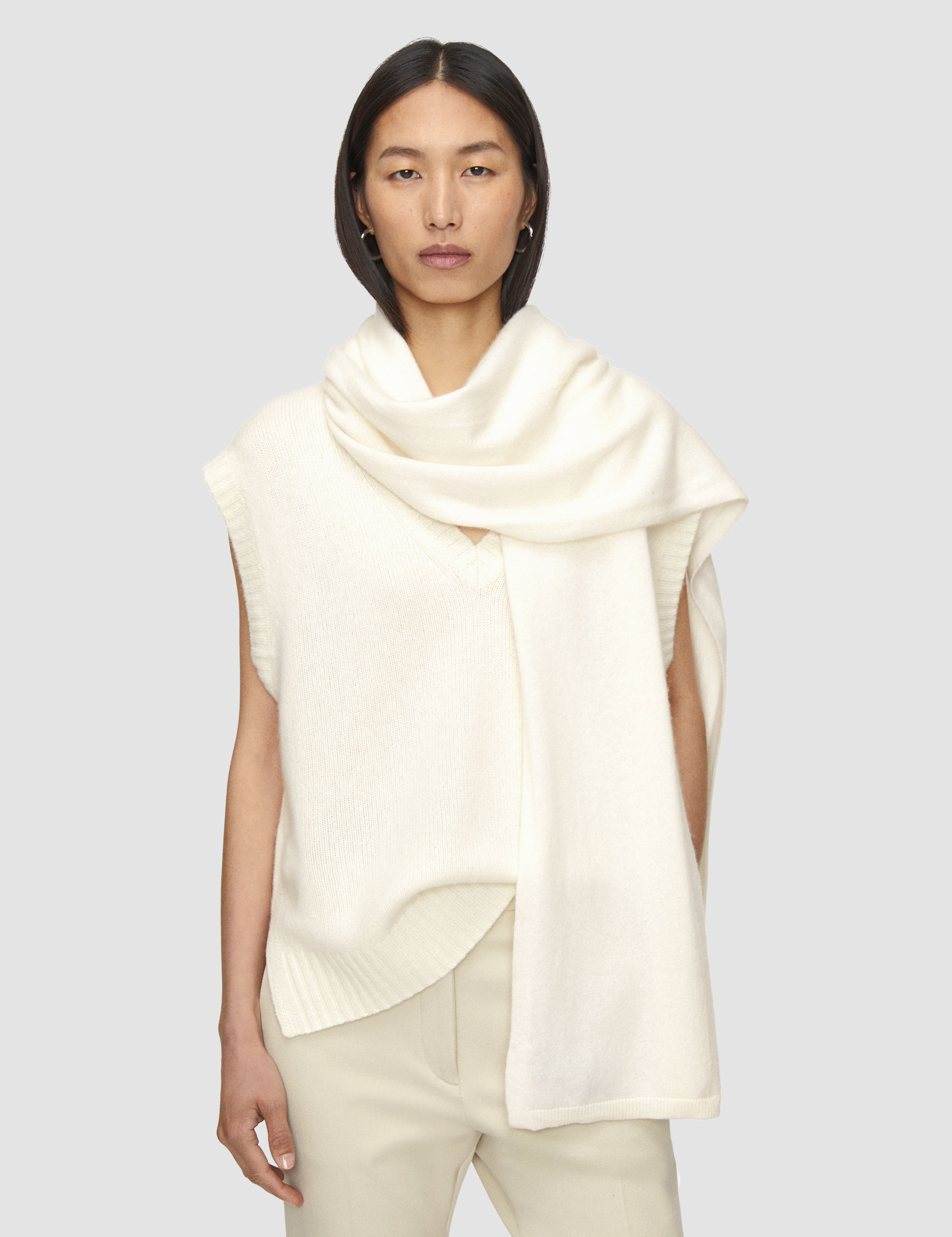 White Light Pure Cashmere Scarf - Joseph