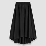 Black Violet Crepe de Soie Silk Skirt - Joseph