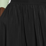 Black Violet Crepe de Soie Silk Skirt - Joseph