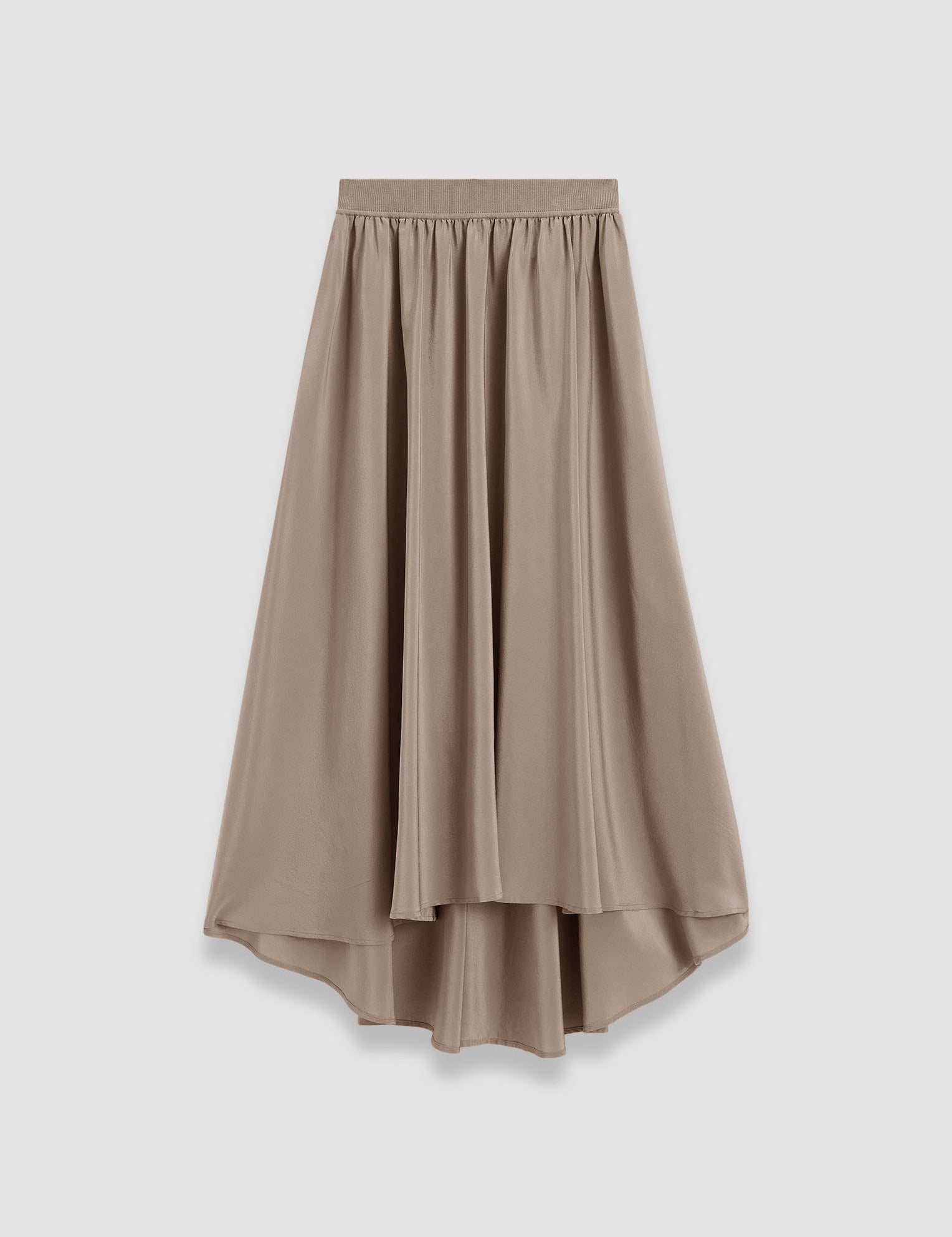 Grey Violet Crepe de Soie Silk Skirt - Joseph