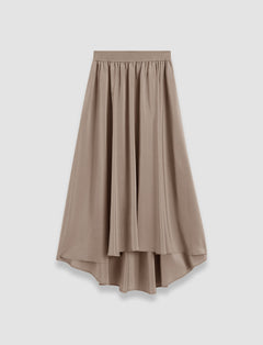 Grey Violet Crepe de Soie Silk Skirt - Joseph