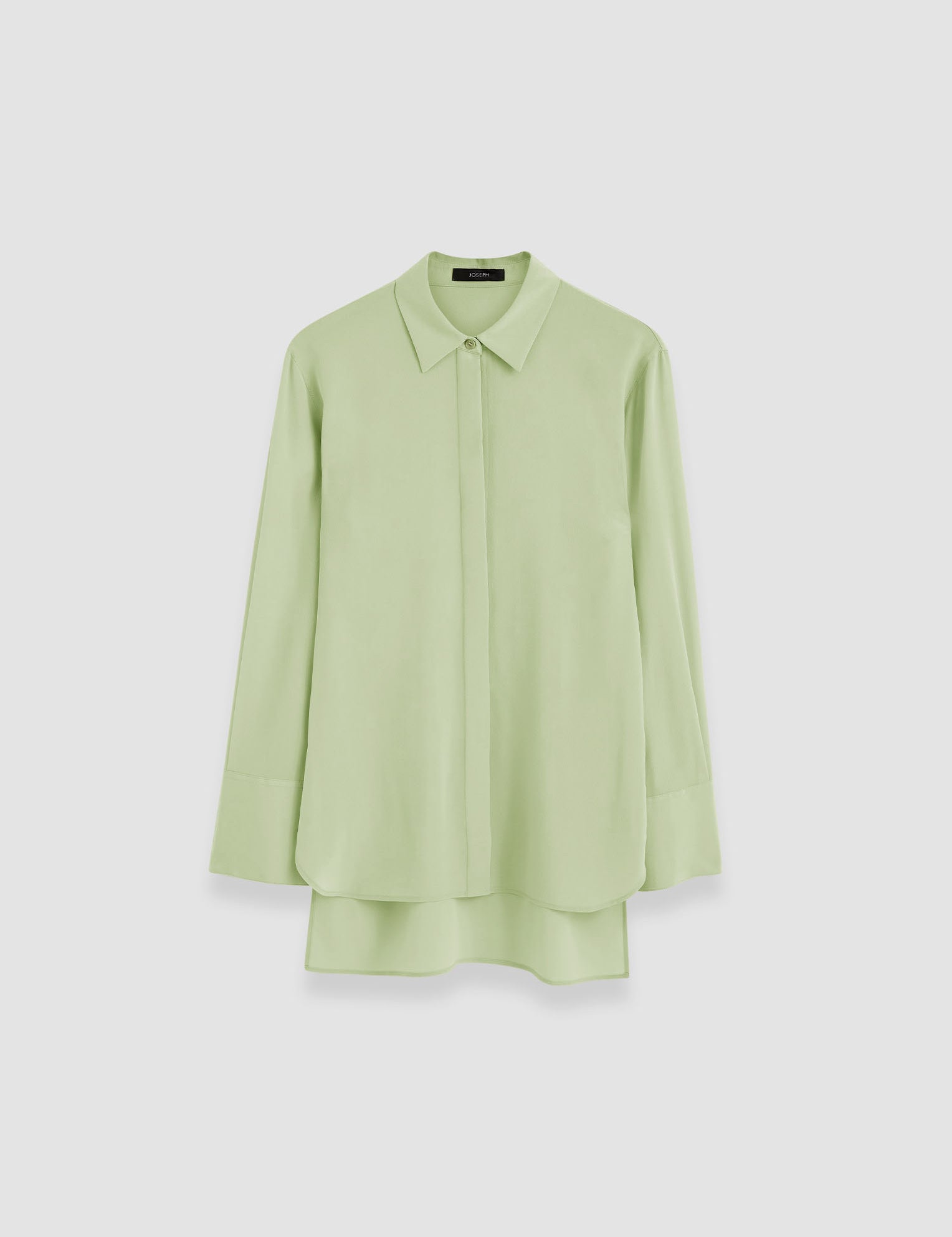 Green Bold Crepe de Soie Silk Blouse - Joseph