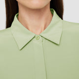 Green Bold Crepe de Soie Silk Blouse - Joseph