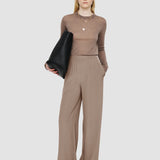 Grey Hulin Crepe de Soie Silk Trousers - Joseph