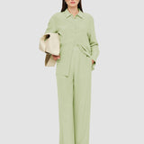 Green Hulin Crepe de Soie Silk Trousers - Joseph