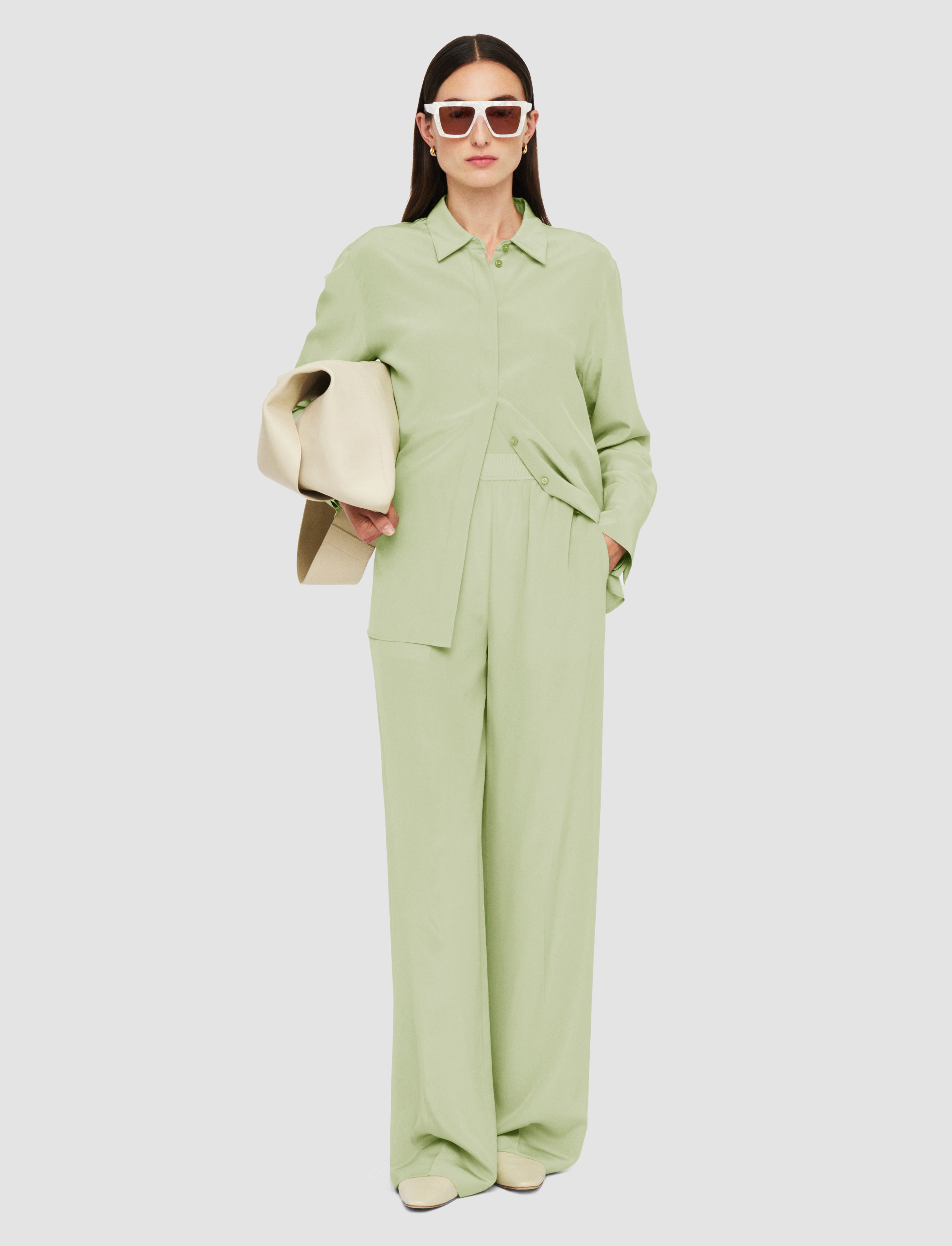 green-hulin-crepe-de-soie-silk-trousers-JOSEPH