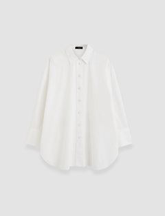 White Comete Poplin Cotton Shirt - Joseph