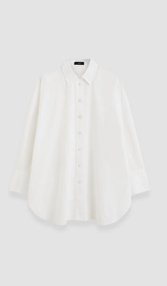 White Comete Poplin Cotton Shirt - Joseph