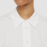 White Comete Poplin Cotton Shirt - Joseph