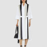 Robe Mederic en popeline effet color block