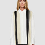 White Bacar Poplin Colour Block Shirt - Joseph