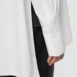 White Bacar Poplin Colour Block Shirt - Joseph