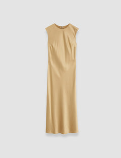 Beige Garnier Silk Satin Dress - Joseph