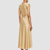 Beige Garnier Silk Satin Dress - Joseph