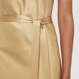 Beige Garnier Silk Satin Dress - Joseph