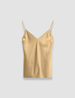 Beige Clea Silk Satin Camisole - Joseph
