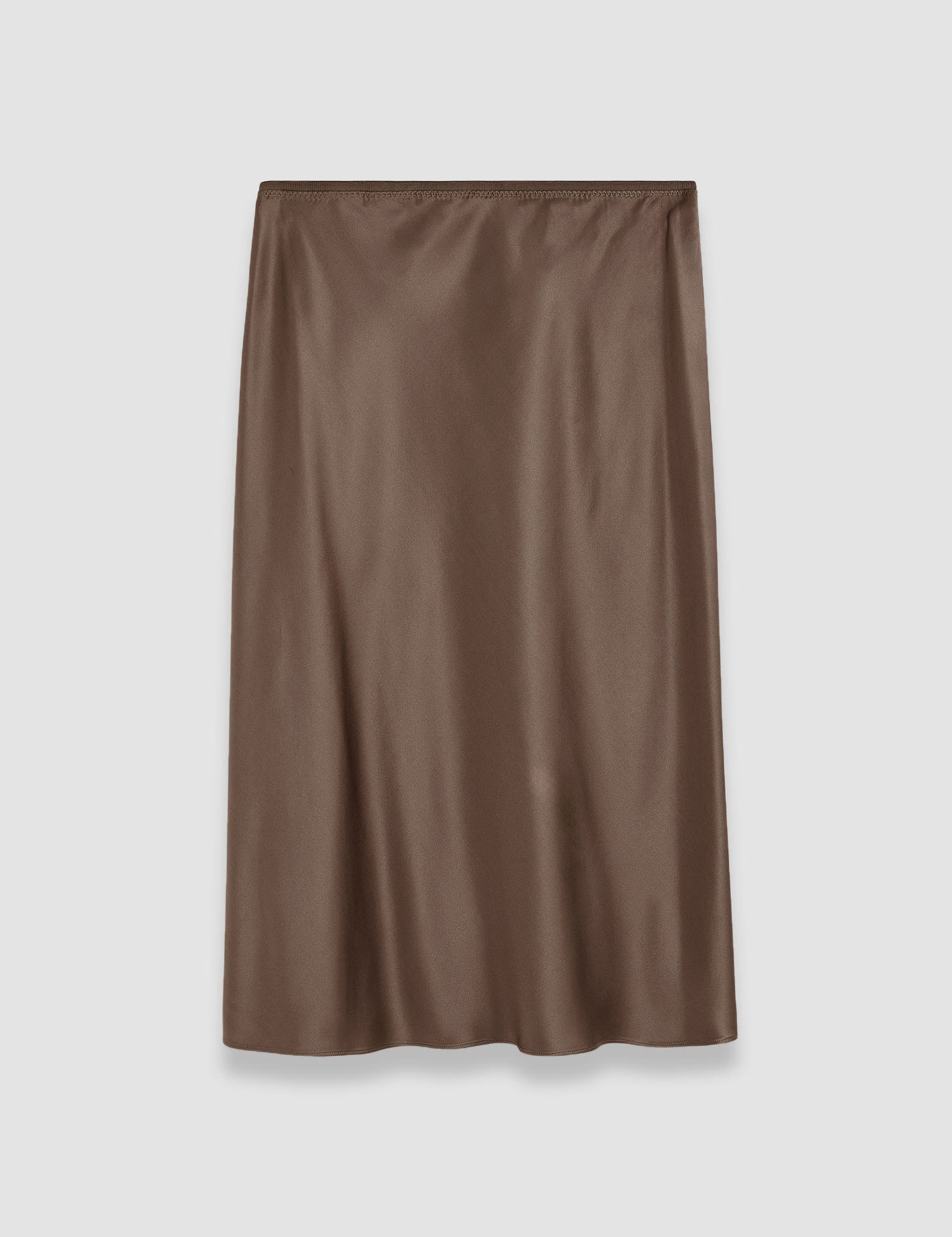 Grey Isaak Silk Satin Skirt - Joseph