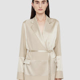 Beige Amelia Shiny Matte Satin Jacket - Joseph