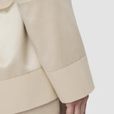 Beige Amelia Shiny Matte Satin Jacket - Joseph