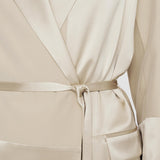 Beige Amelia Shiny Matte Satin Jacket - Joseph