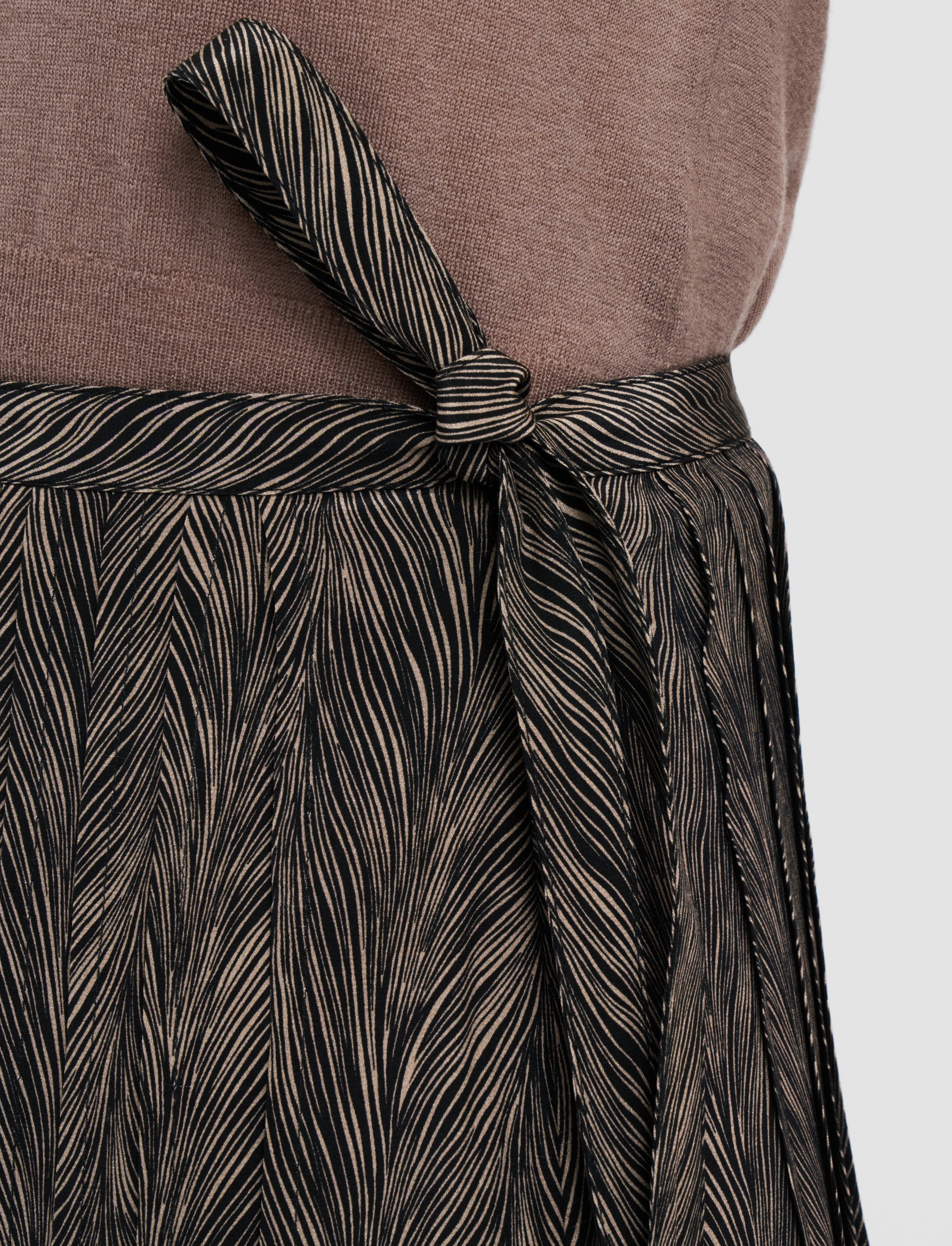 brown-lavy-crepe-de-chine-print-silk-skirt-JOSEPH