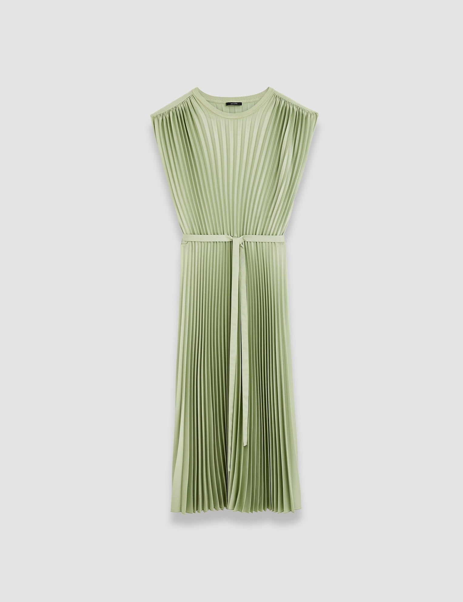 Green Volta Knit Weave Plissé Dress - Joseph