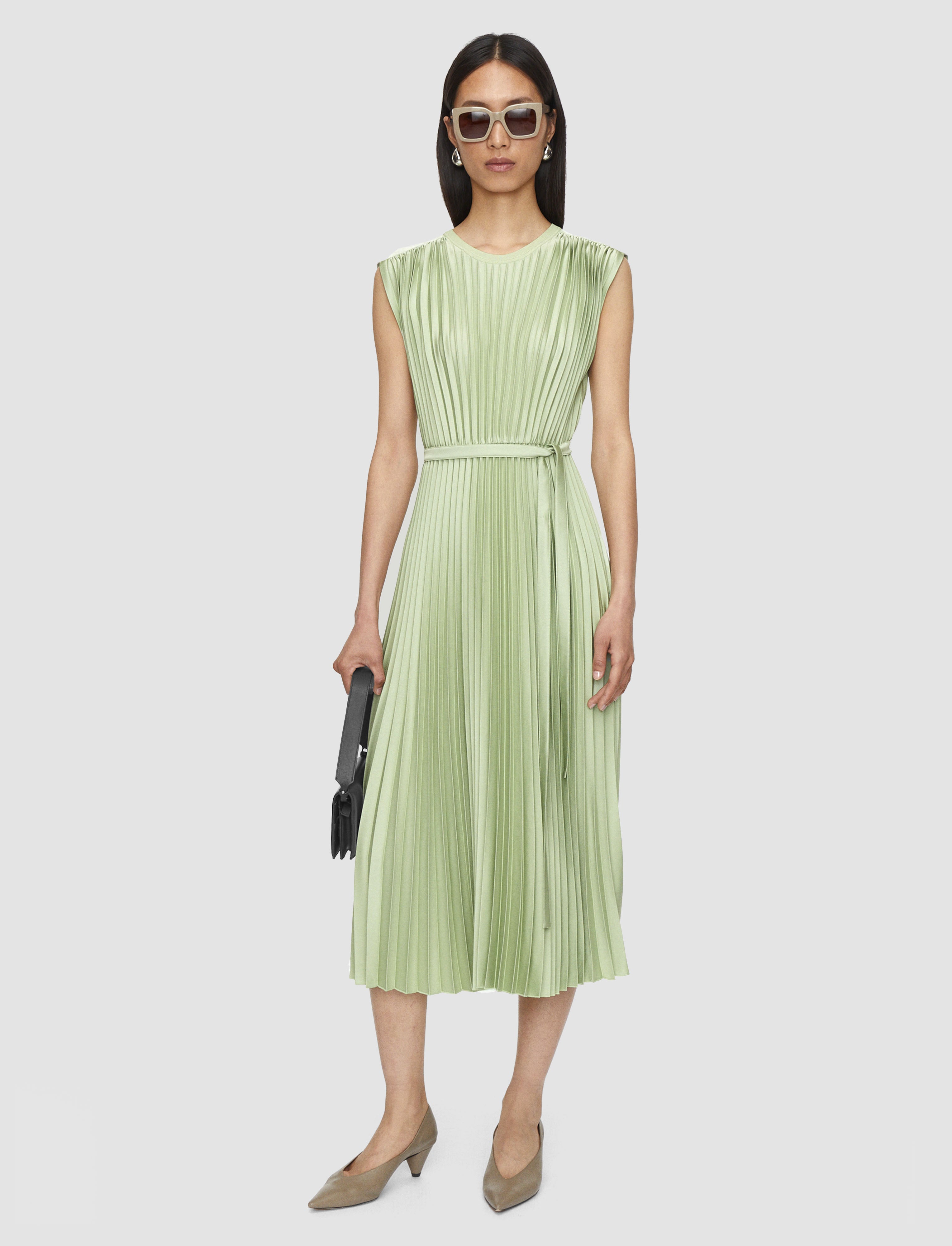 green-volta-knit-weave-plisse-dress-JOSEPH