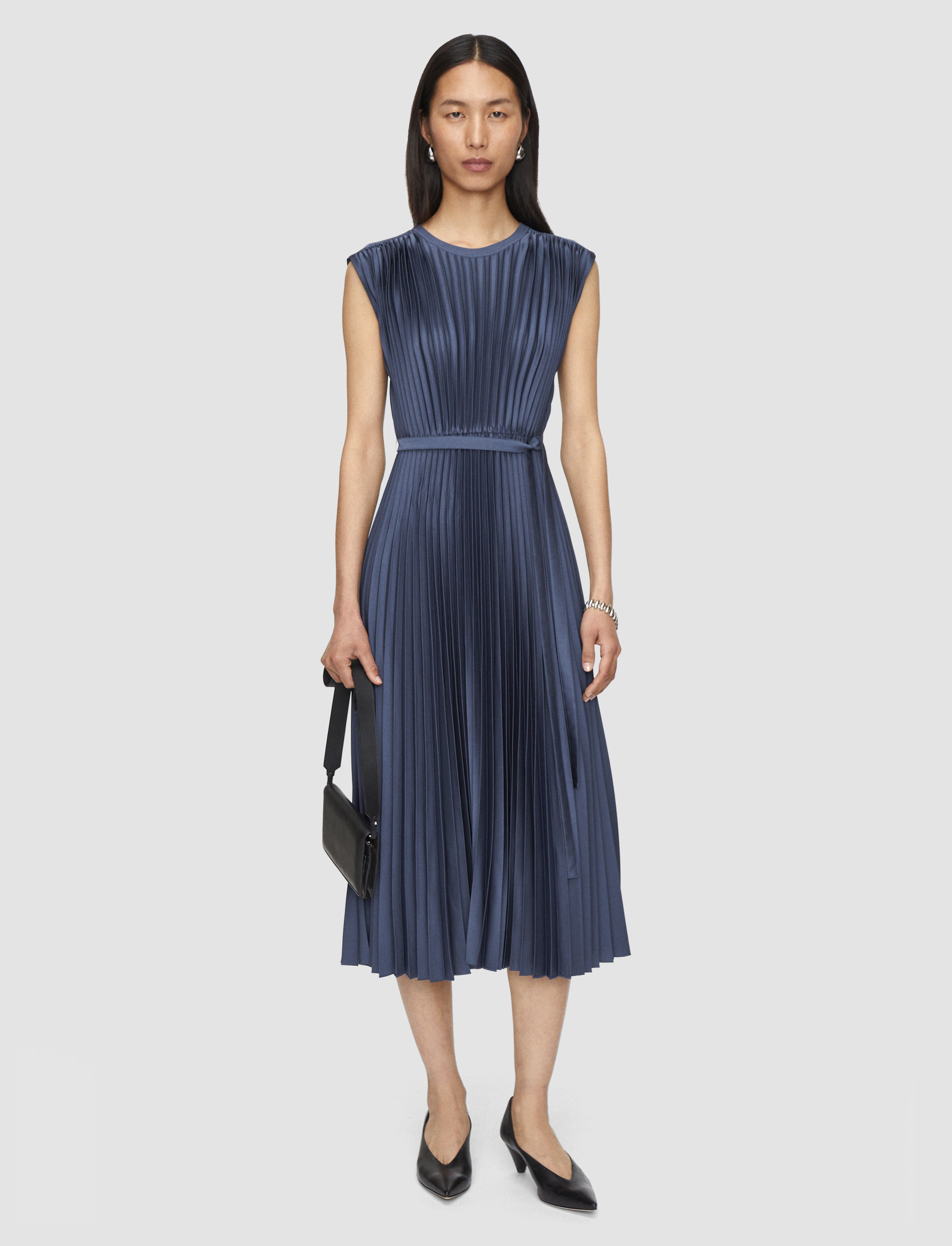 blue-volta-knit-weave-plisse-dress-JOSEPH