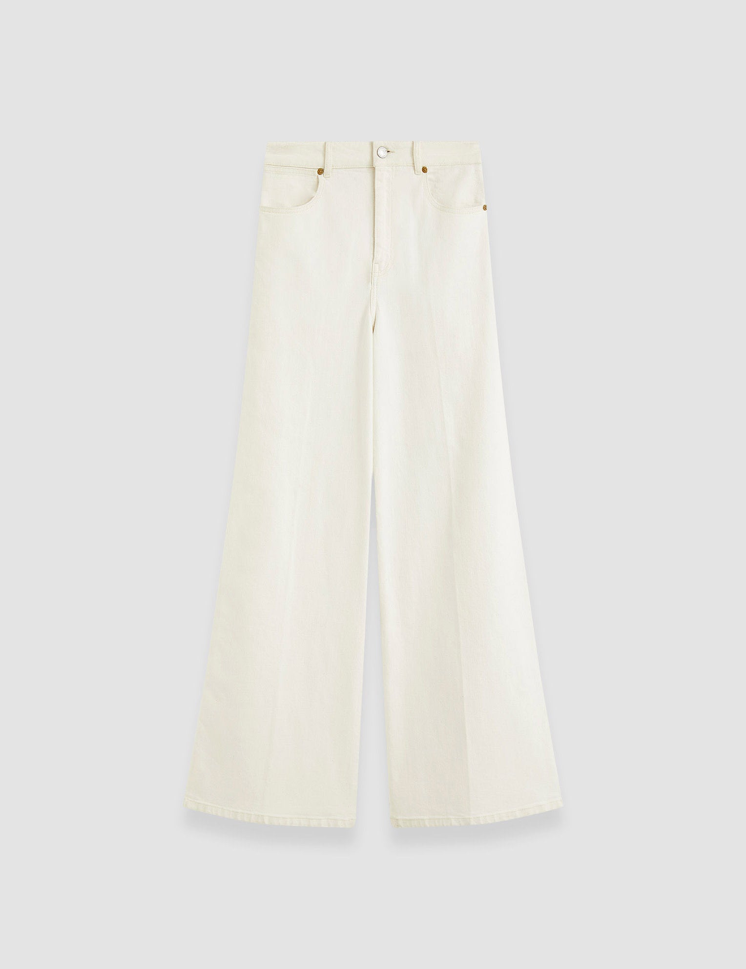 White Abbey Denim Stretch Trousers - Joseph